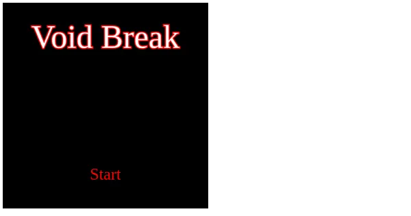 Screenshot of Void Break PixiJS