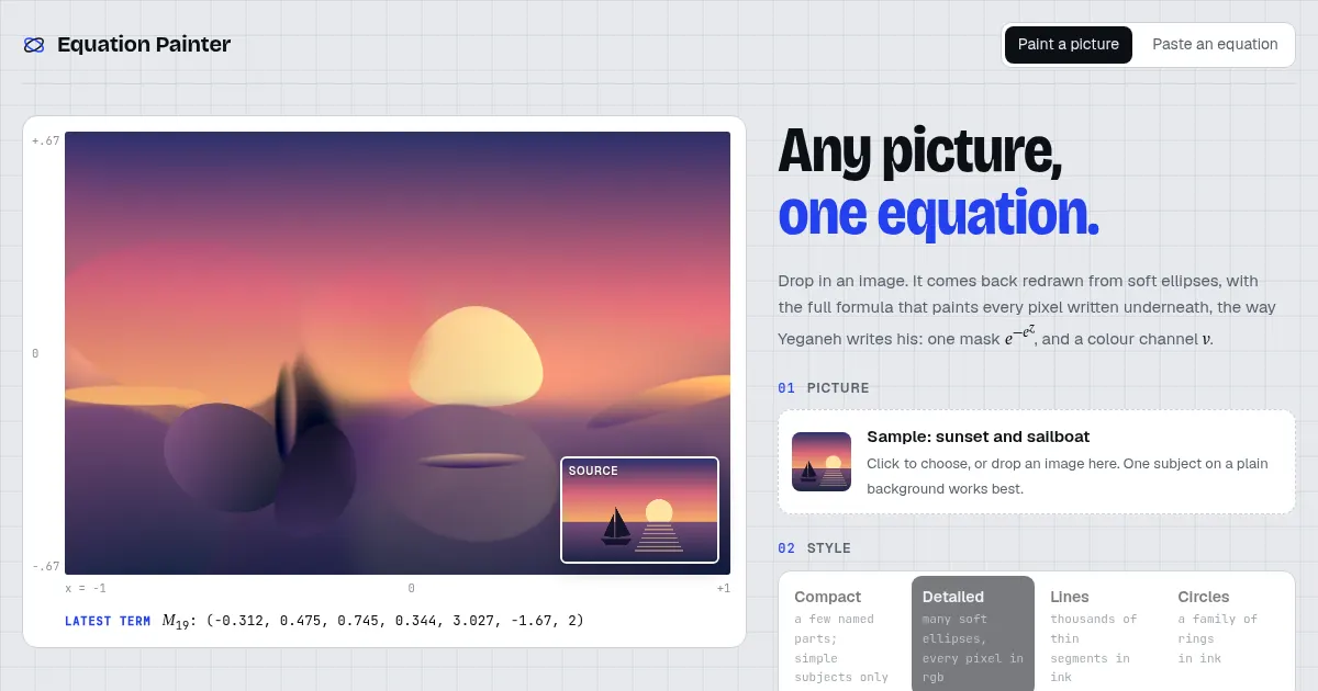 Screenshot of equation painter