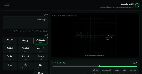 Screenshot of scope writer
