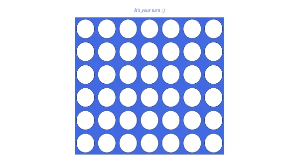 Screenshot of connect four