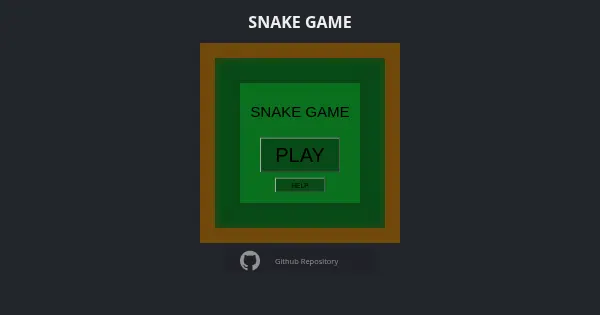 Screenshot of Snake Game
