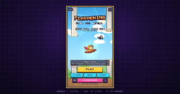 Screenshot of flappening