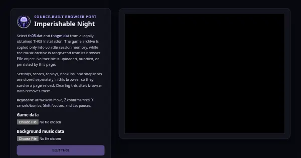 Screenshot of th08 web