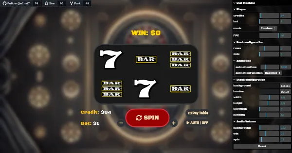 Screenshot of slot game
