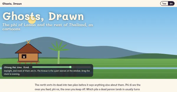 Screenshot of ghosts drawn