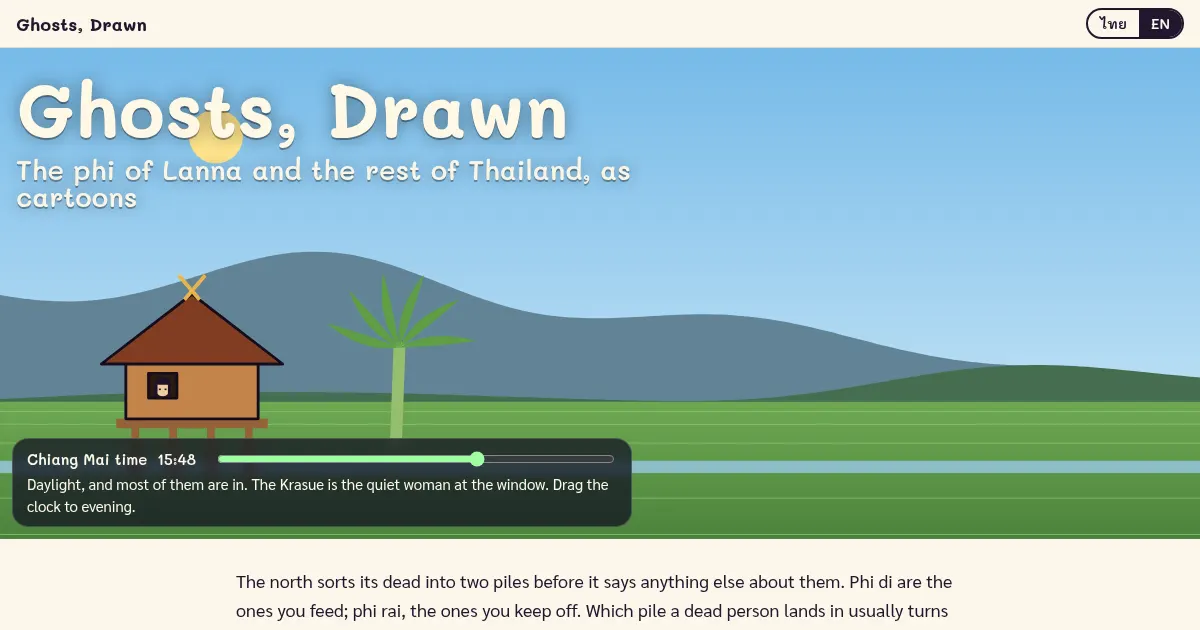 Screenshot of ghosts drawn
