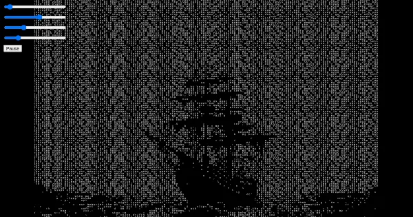Screenshot of letters become the sea