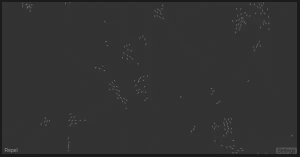 Screenshot of Flocking Simulation