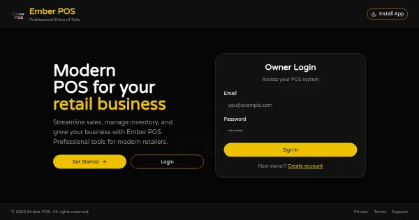 Screenshot of v0 pos system build