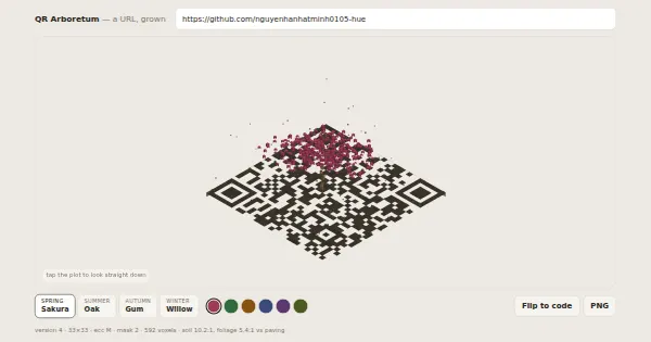 Screenshot of voxel qr tree