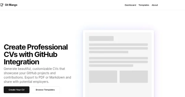 Screenshot of git mango h5