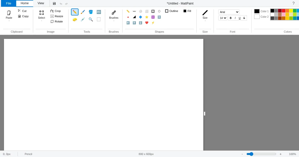 Screenshot of MattPaint