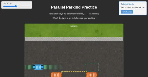 Screenshot of parking