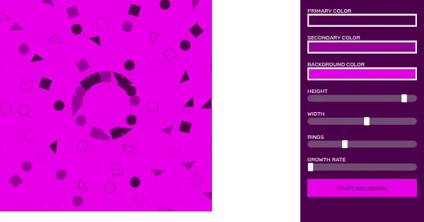 Screenshot of shape cycle