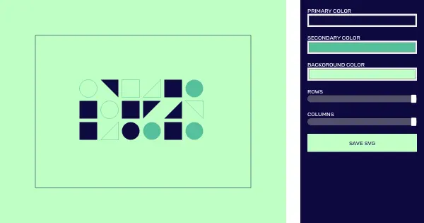 Screenshot of shape grid