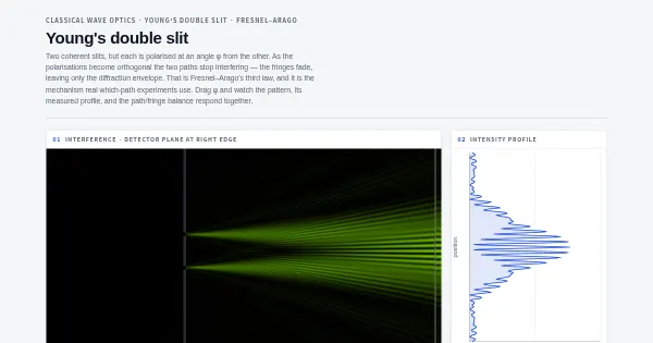 Screenshot of young double slit