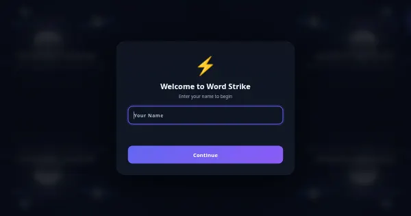 Screenshot of Word Strike