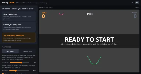 Screenshot of sticky clash
