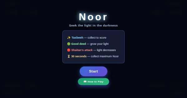 Screenshot of Noor Game