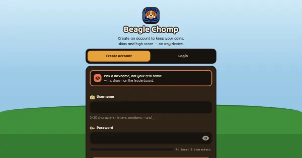 Screenshot of beagle chomp