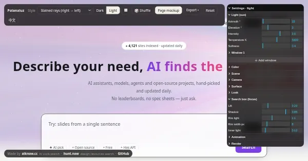 Screenshot of polanaluz