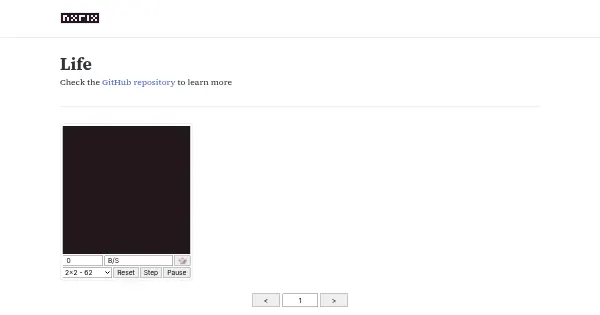 Screenshot of life