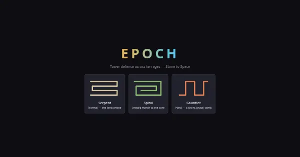 Screenshot of epoch td