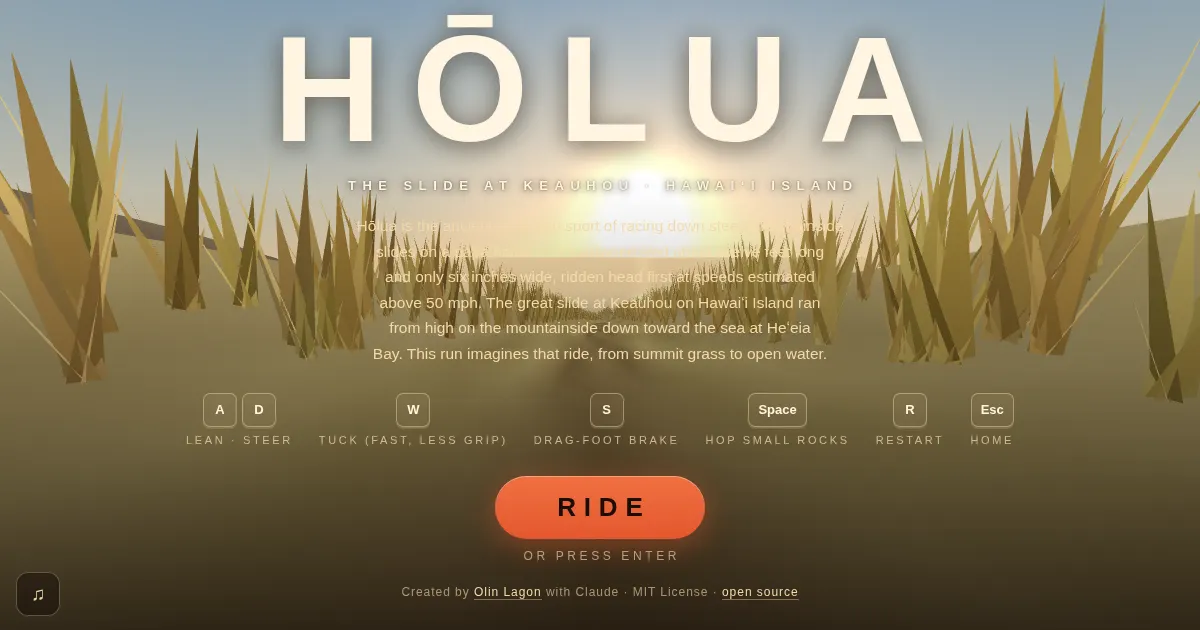 Screenshot of holua
