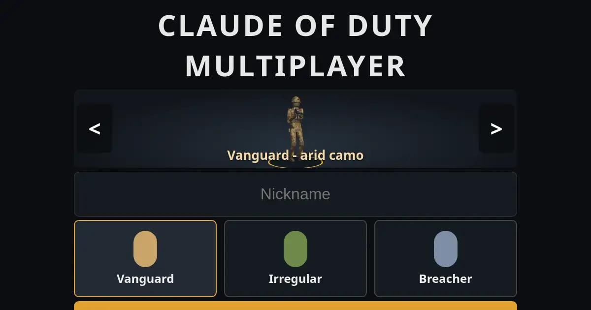 Screenshot of Claude of Duty Multiplayer