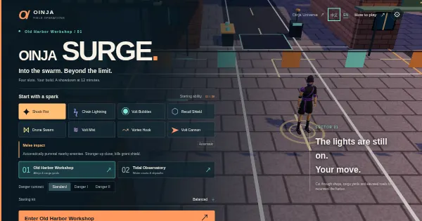 Screenshot of SURGE for Oinja