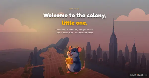 Screenshot of vibratz rat city