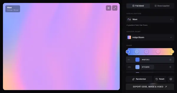 Screenshot of shader studio