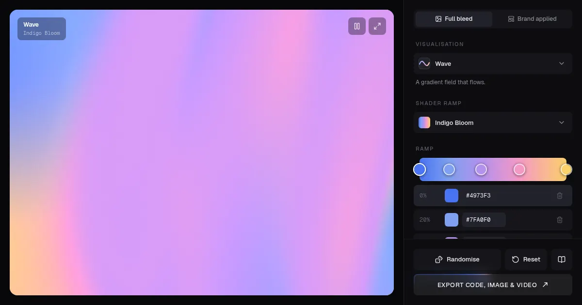 Screenshot of shader studio