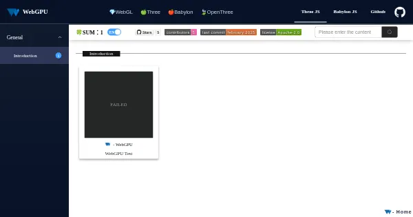 Screenshot of webgpu