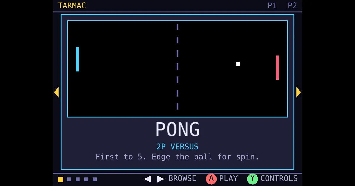 Screenshot of tarmac retro games