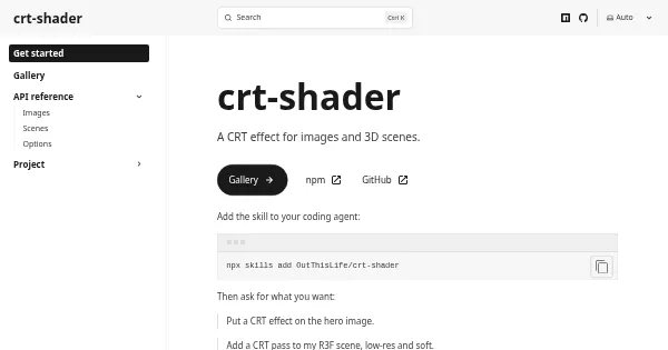 Screenshot of crt shader