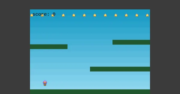 Screenshot of phaser star game