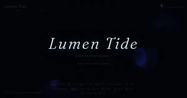 Screenshot of lumen tide