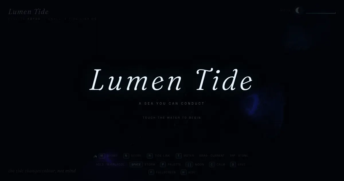 Screenshot of lumen tide