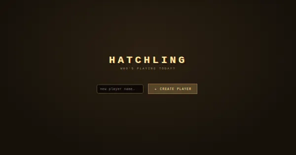 Screenshot of hatchling