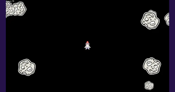 Screenshot of Asteroids JS