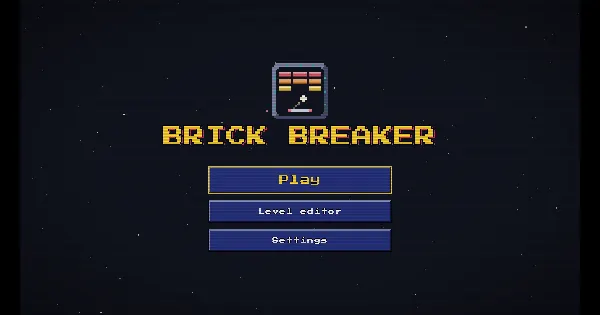 Screenshot of brick breaker