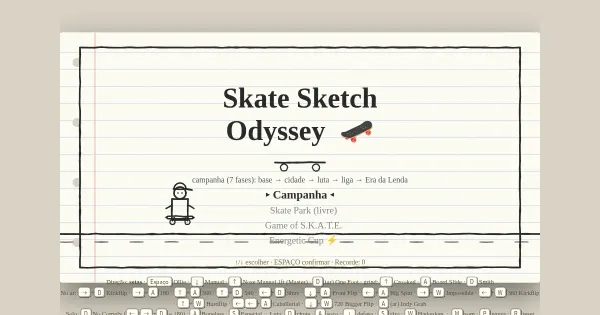 Screenshot of skatebook