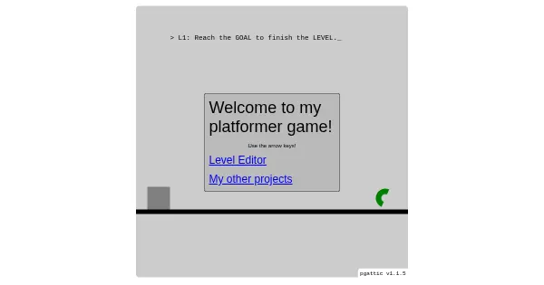 Screenshot of platformer