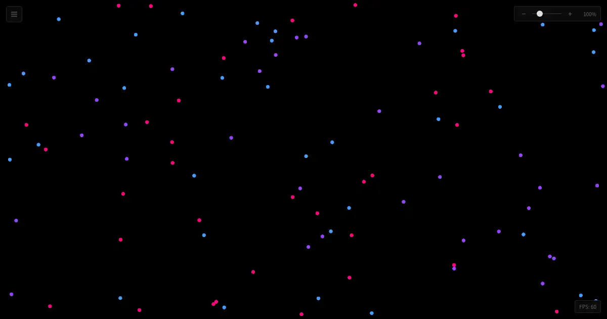 Screenshot of particles