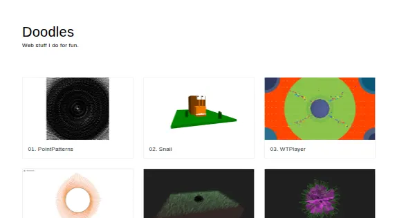 Screenshot of doodles