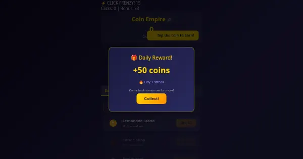 Screenshot of coin empire