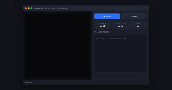 Screenshot of voz formas