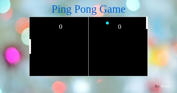 Screenshot of Ping Pong Game