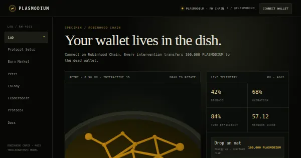 Screenshot of PLASMODIUM LAB